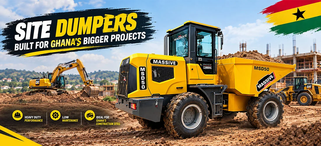 Stop Wasting Labour - Move Materials Faster with a Site Dumper in Ghana