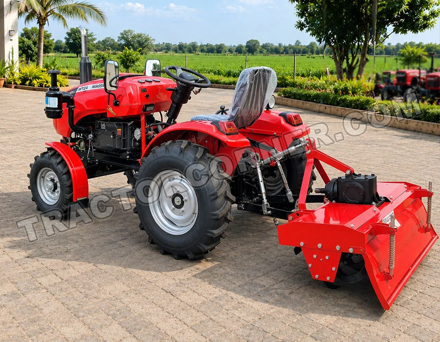 MT-24 Small 2WD Tractor with Rotary Tiller for Sale in Trinidad and Tobago
