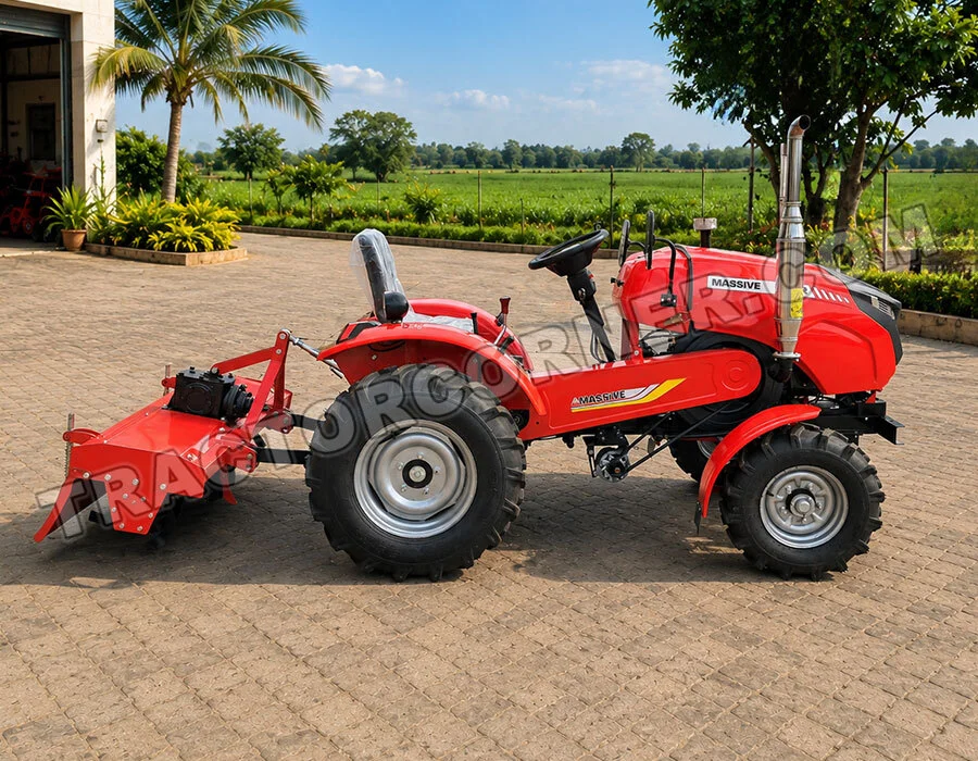 MT-24 Small 2WD Tractor with Rotary Tiller for Sale in Uganda