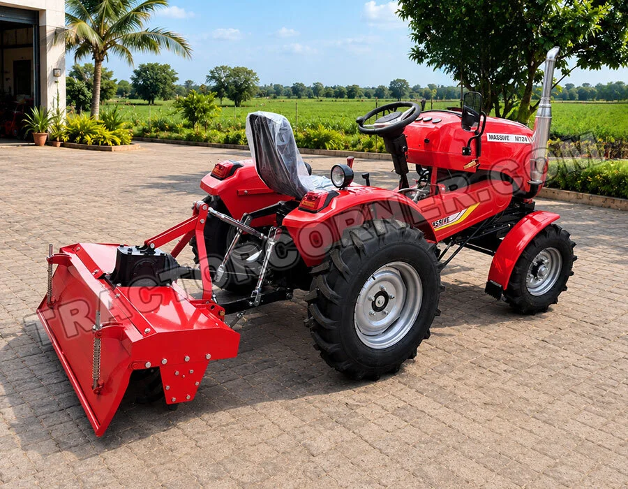 Massive MT-24 Small 2WD Tractor with Rotary Tiller for Sale